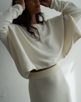 NIAS - CREAM Crop Sweater