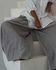 YOLLIE - WISTERIA Linen Gingham Voluminous Pant