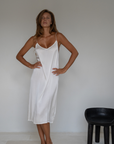 CAMILLE - WHITE Mulberry Silk Slip
