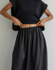 RAE - BLACK Linen Skirt