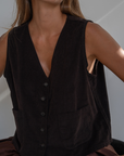 ANOUK - CHOCOLATE Corduroy Vest