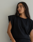 NORA - Black Knit Vest