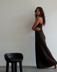 YVONNE - CHOCOLATE Knit Maxi