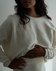 NIAS - CREAM Crop Sweater