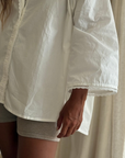 PRE-ORDER POPLIN - WHITE Lace Trim Shirt