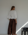ROMY - WHITE Wrap Ramie Top