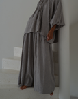 YOLLIE - WISTERIA Linen Gingham Voluminous Pant