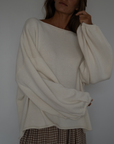 ADELINE - Cream Knit Sweater
