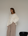 ADELINE - Cream Knit Sweater