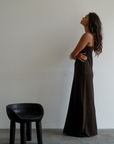 YVONNE - CHOCOLATE Knit Maxi