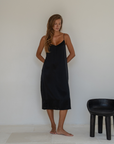 CAMILLE - BLACK Mulberry Silk Slip