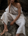 ATHENA - NATURAL Linen Jumpsuit
