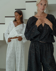 LUNA - BLACK Broderie Blouse