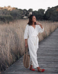AD - WHITE Linen Jumpsuit