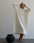 VADA - CREAM Volume Knit Dress