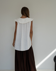 ANNE - WHITE Linen Blouse
