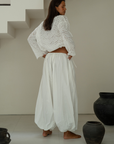 HUME Poplin Volume Pant - WHITE