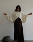 OPHELIA- Cream Knit Cross Sweater