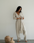 AD - NATURAL Linen Jumpsuit
