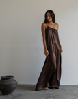ZULU - Burgundy Mulberry Silk Gown