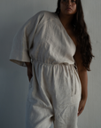 ATHENA - NATURAL Linen Jumpsuit