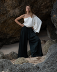 CLIVE - BLACK SILK Voluminous Pant