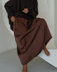 MADELINE - BURGUNDY Silk Skirt
