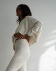NIAS - CREAM Crop Sweater