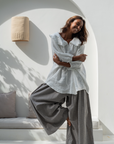 LILIANNE - WHITE Linen Blouse