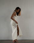 THEA - CREAM Scoop Back Knit Dress