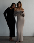 JOLIE - BLACK Cowl Neckline Dress