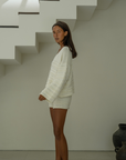 ALMA - CREAM Textured Knit Sweater