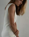 THEA - CREAM Scoop Back Knit Dress