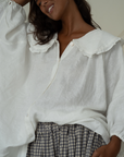 LILIANNE - WHITE Linen Blouse