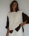 EDITH - CREAM Knit Vest