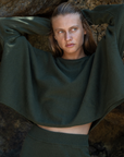 NIAS - OLIVE Crop Sweater