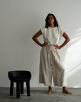 ATILLA - NATURAL Linen Cascade Pant