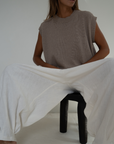 EDITH - FAWN Knit Vest