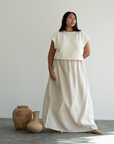 RAE - NATURAL Linen Skirt