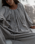 Pre-Order JOSIE - Linen Gingham Voluminous Blouse