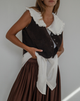 ANNE - WHITE Linen Blouse