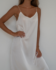 CAMILLE - WHITE Mulberry Silk Slip