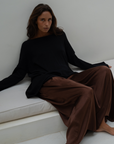 ANGEL SWEATER - BLACK Open-Back Knit