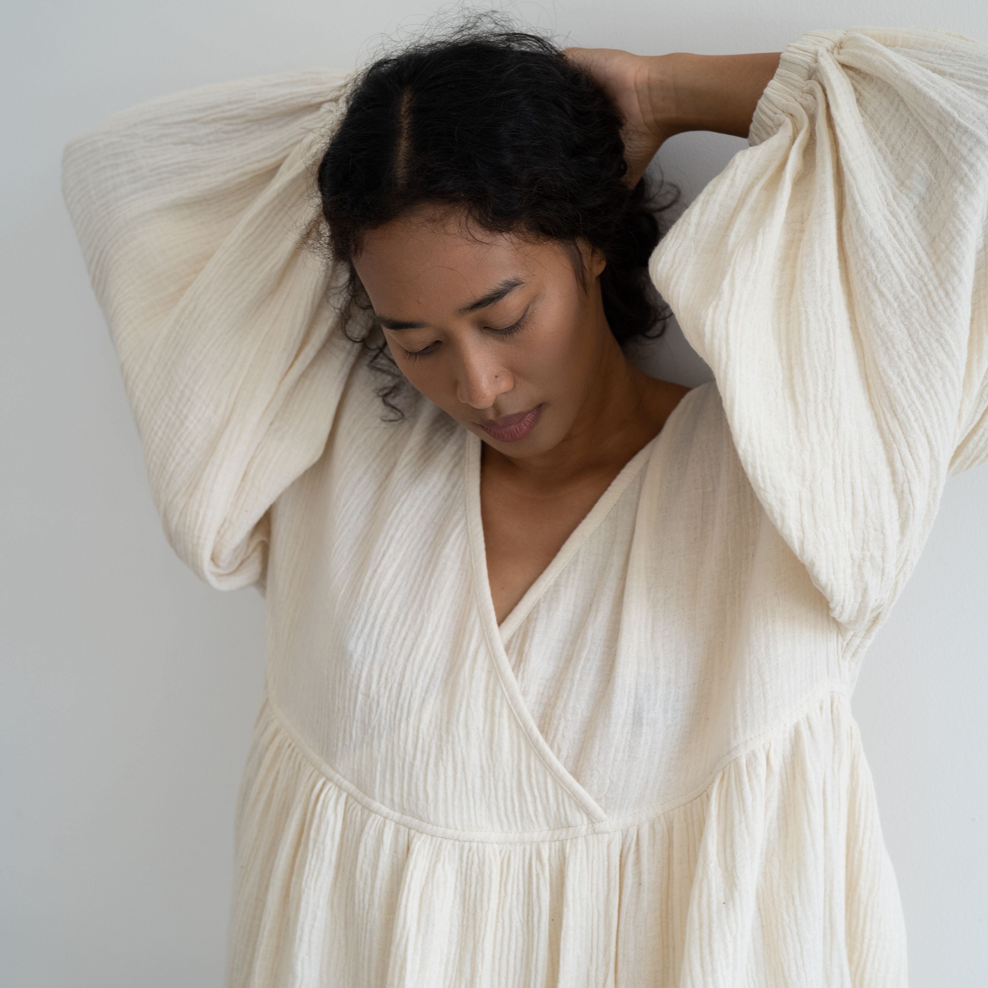 PALOMA- Oat Crinkle Dress