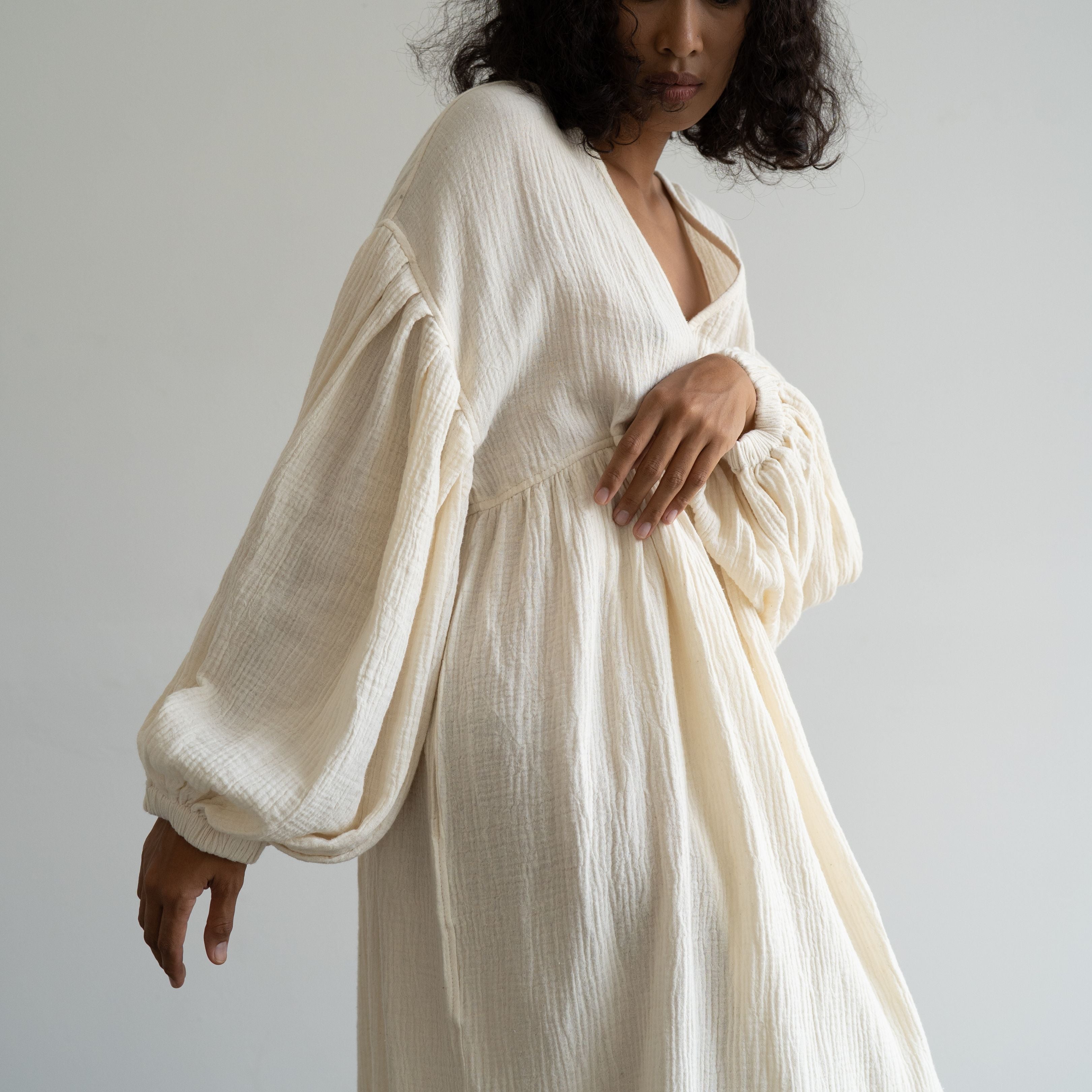 PALOMA- Oat Crinkle Dress