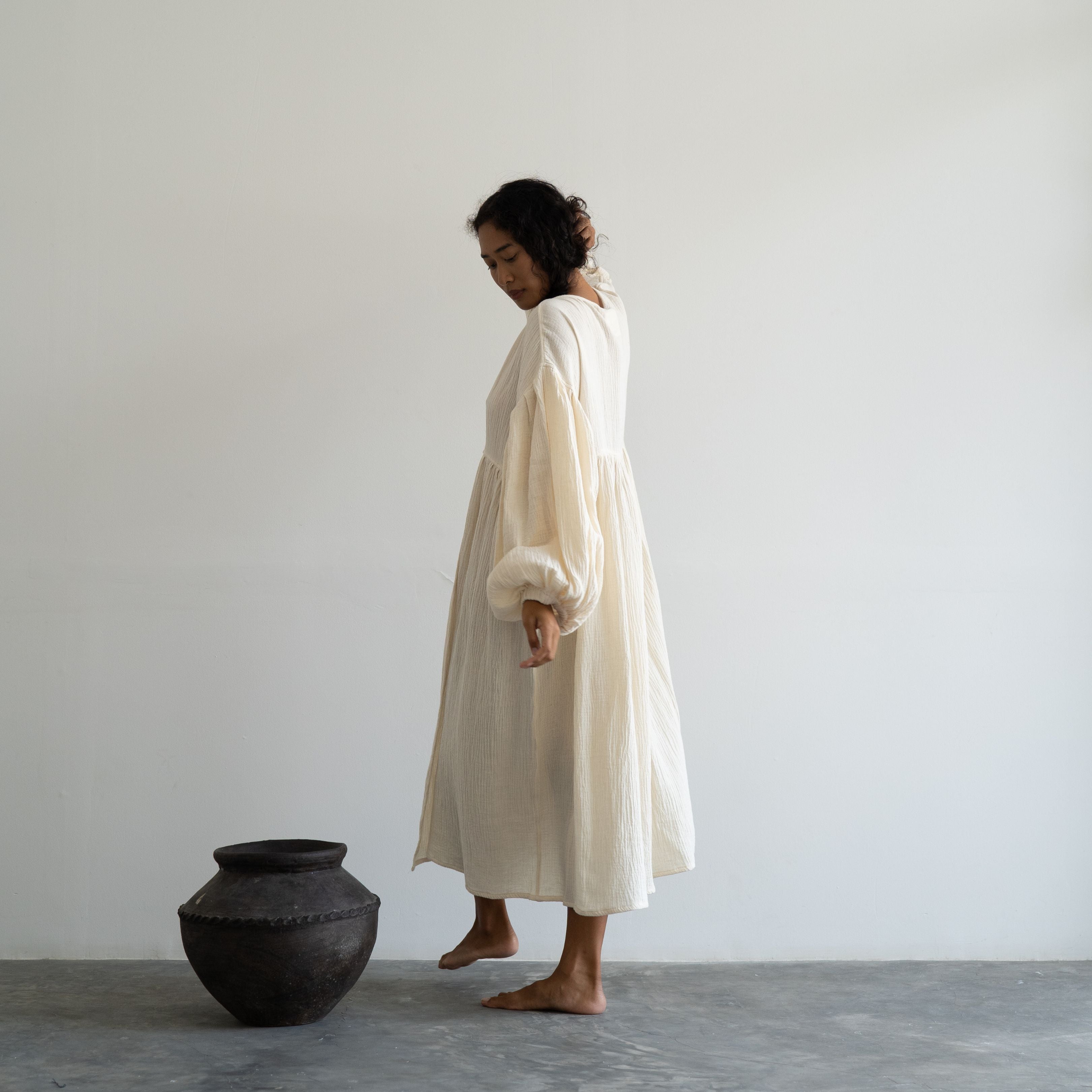 PALOMA- Oat Crinkle Dress