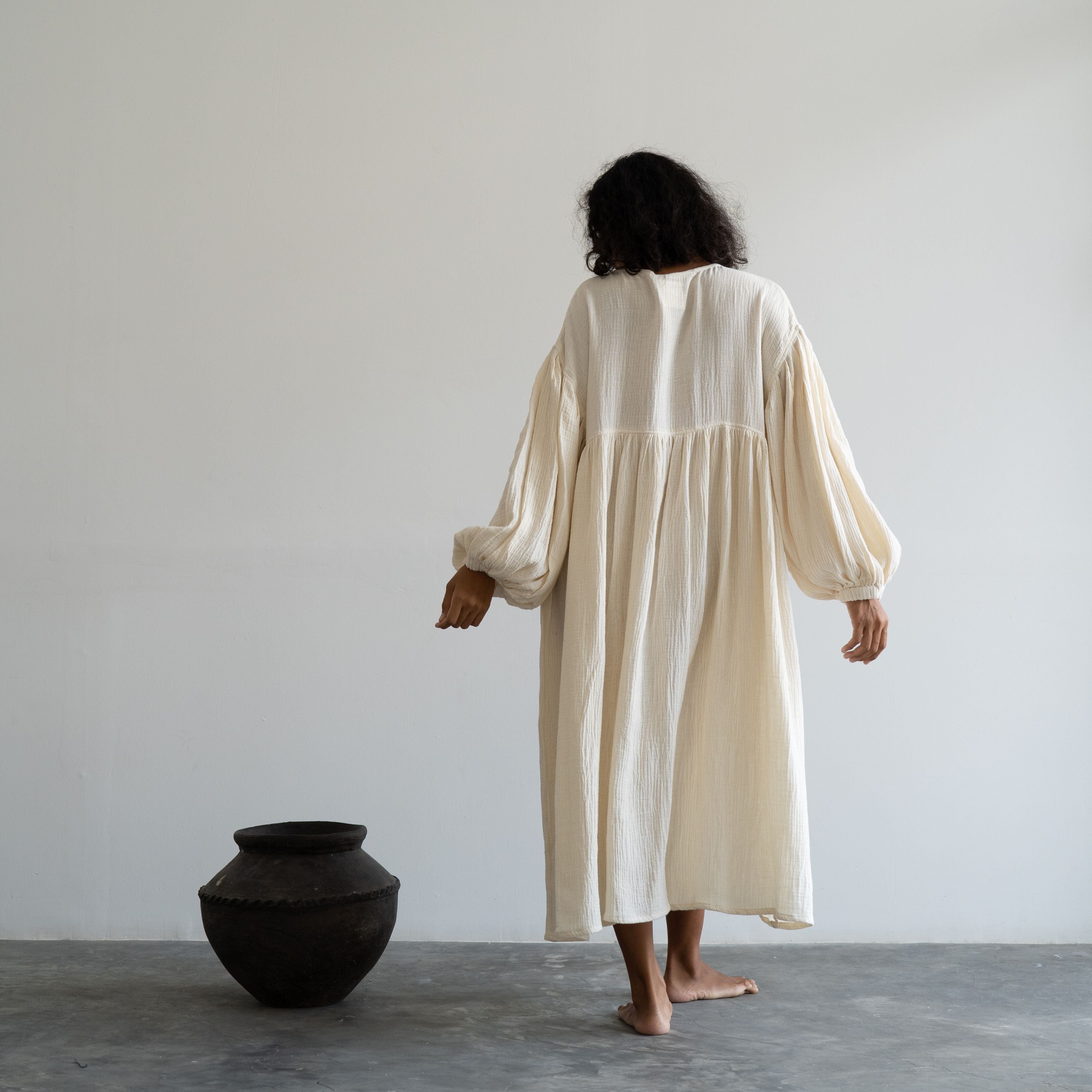 PALOMA- Oat Crinkle Dress