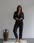 YANG - BLACK Linen Jumpsuit