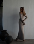 JOLIE - FAWN Cowl Neckline Dress