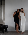 THEA - CREAM Scoop Back Knit Dress